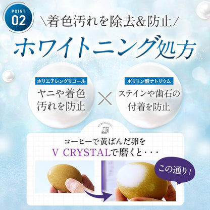 LUMIKA V CRYSTAL｜黄ばみ・着色汚れを落として白い歯へ導くホワイトニング歯磨きジェル
